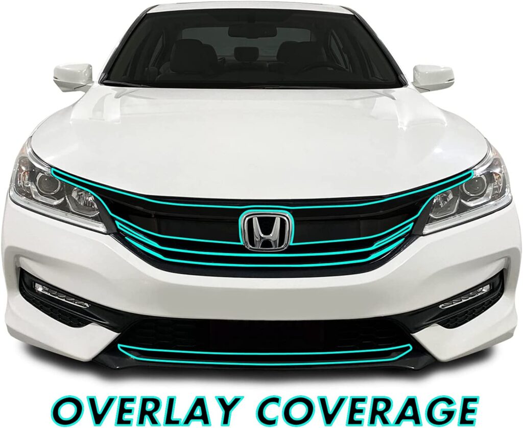 Honda Accord Chrome Delete Front Trim - 2016-2017 - Glossy Black