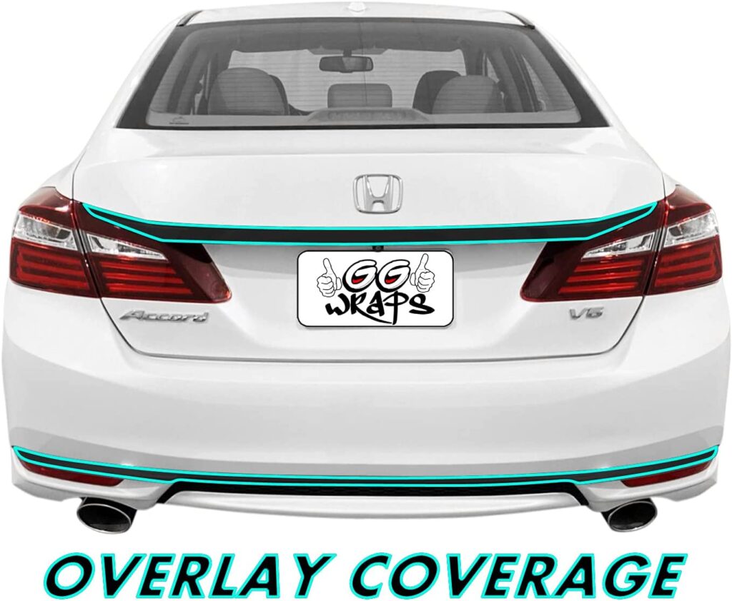 Honda Accord Chrome delete 2016-2017 Sedan Trunk and Diffuser - Glossy Black